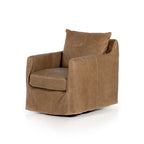Fauteuil d'appoint pivotant à 360° en tissu performant Acier / Drift / Taupe / Noir / Ivoire – Simple