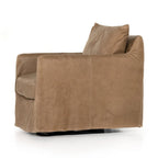 Fauteuil d'appoint pivotant à 360° en tissu performant Acier / Drift / Taupe / Noir / Ivoire – Simple