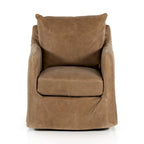 Fauteuil d'appoint pivotant à 360° en tissu performant Acier / Drift / Taupe / Noir / Ivoire – Simple