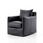 Fauteuil d'appoint pivotant à 360° en tissu performant Acier / Drift / Taupe / Noir / Ivoire – Simple