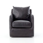 Fauteuil d'appoint pivotant à 360° en tissu performant Acier / Drift / Taupe / Noir / Ivoire – Simple