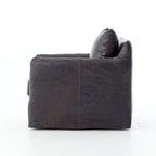 Fauteuil d'appoint pivotant à 360° en tissu performant Acier / Drift / Taupe / Noir / Ivoire – Simple
