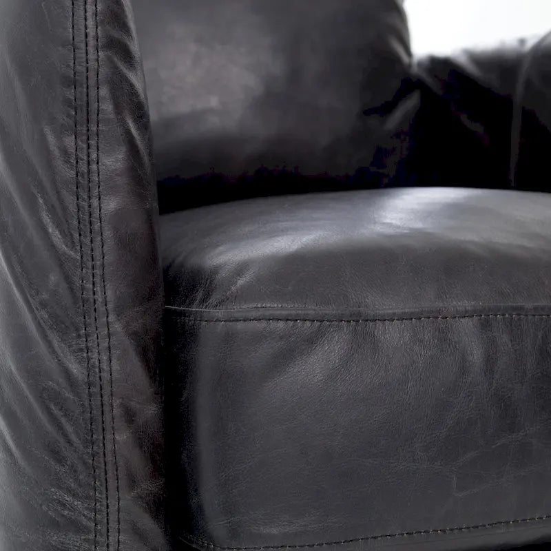 Fauteuil d'appoint pivotant à 360° en tissu performant Acier / Drift / Taupe / Noir / Ivoire – Simple