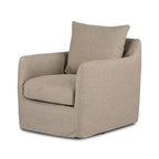Fauteuil d'appoint pivotant à 360° en tissu performant Acier / Drift / Taupe / Noir / Ivoire – Simple