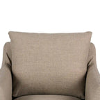 Fauteuil d'appoint pivotant à 360° en tissu performant Acier / Drift / Taupe / Noir / Ivoire – Simple