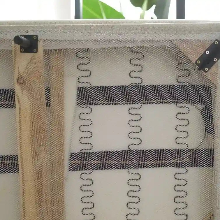 Canapé Tufté en Coton et Lin Gris avec Cadre en Bois Massif – 1 / 2 / 3 / 4 places