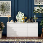 Commode / Coiffeuse / Bureau simple, extensible, blanche, à 9 tiroirs