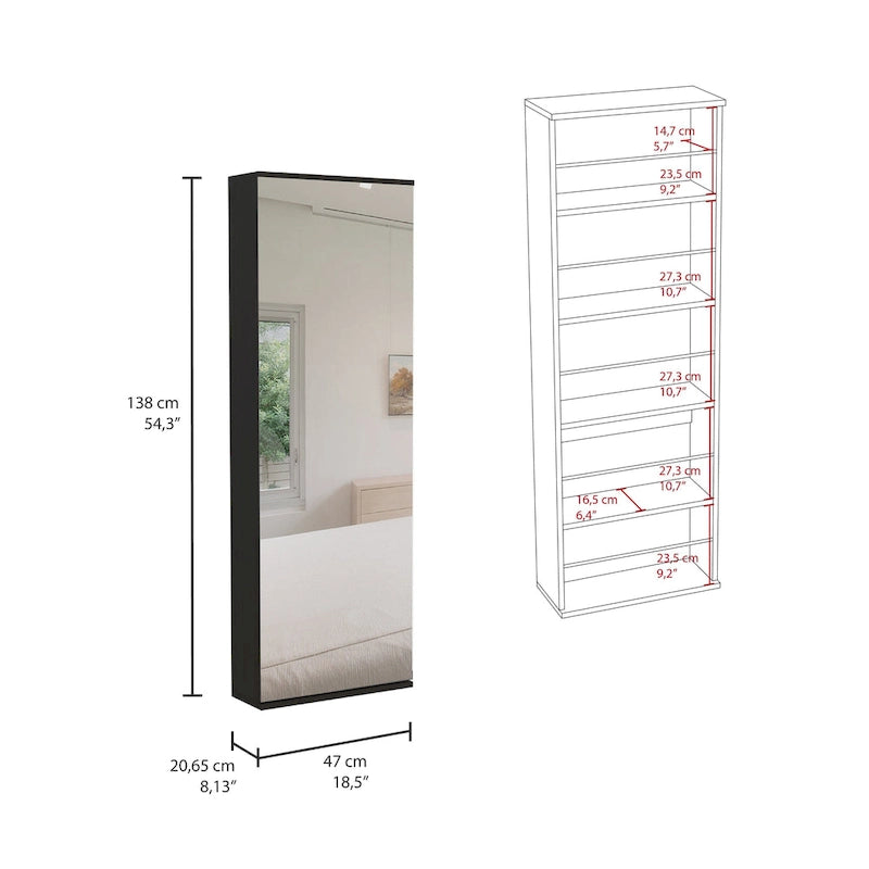 Armoire avec double portes, 2 tiroirs et tringle à vêtements – un seul article – Noir / Blanc / Gris / Chêne clair / Chêne fumé