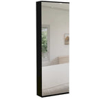 Armoire avec double portes, 2 tiroirs et tringle à vêtements – un seul article – Noir / Blanc / Gris / Chêne clair / Chêne fumé