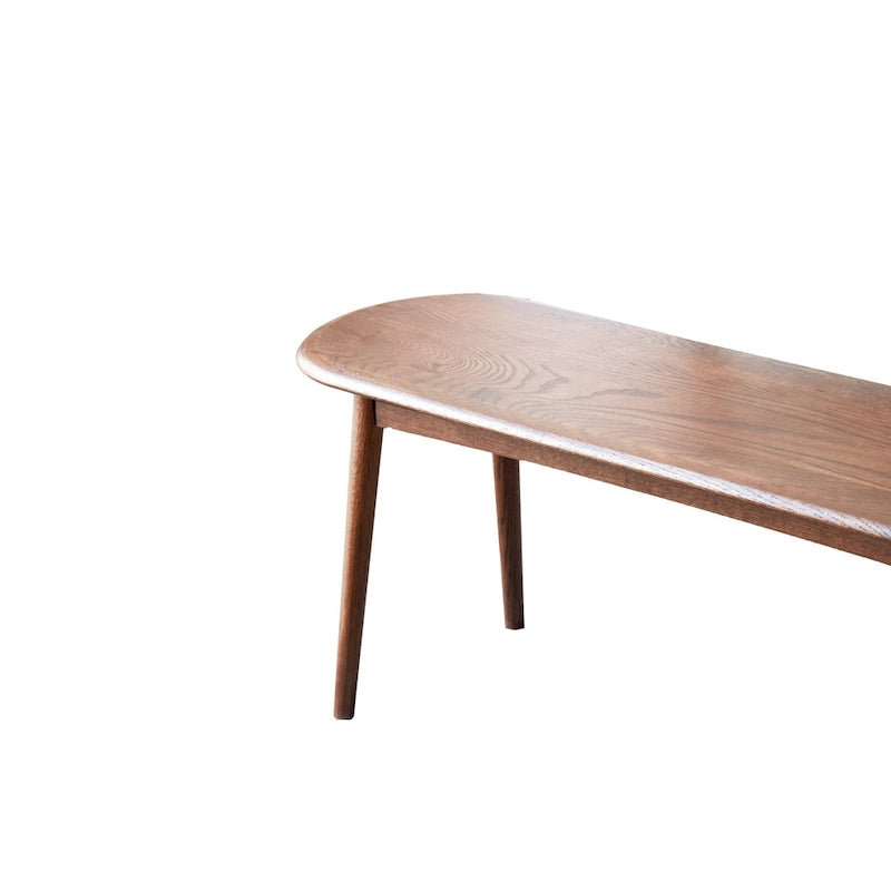 Banc en chêne naturel brun avec bords arrondis – Simple
