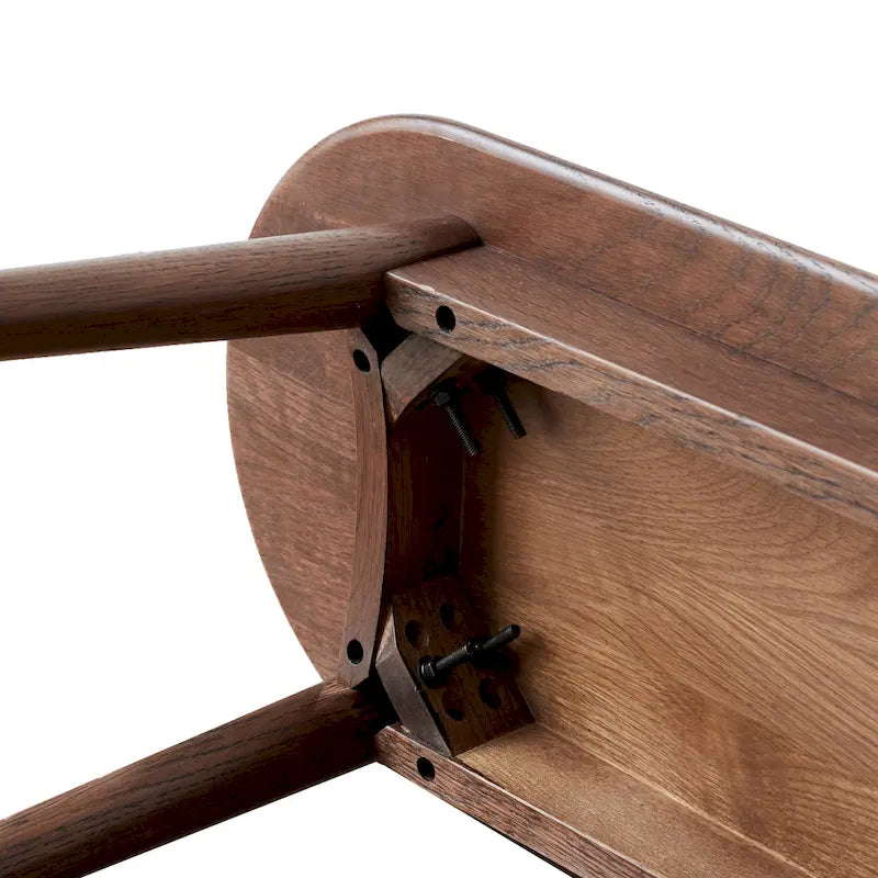 Banc en chêne naturel brun avec bords arrondis – Simple