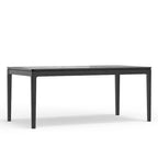 Table à manger rectangulaire fixe en bois de Mindy noir vintage – 8 places