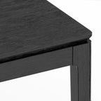 Table à manger rectangulaire fixe en bois de Mindy noir vintage – 8 places