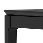 Table à manger rectangulaire fixe en bois de Mindy noir vintage – 8 places