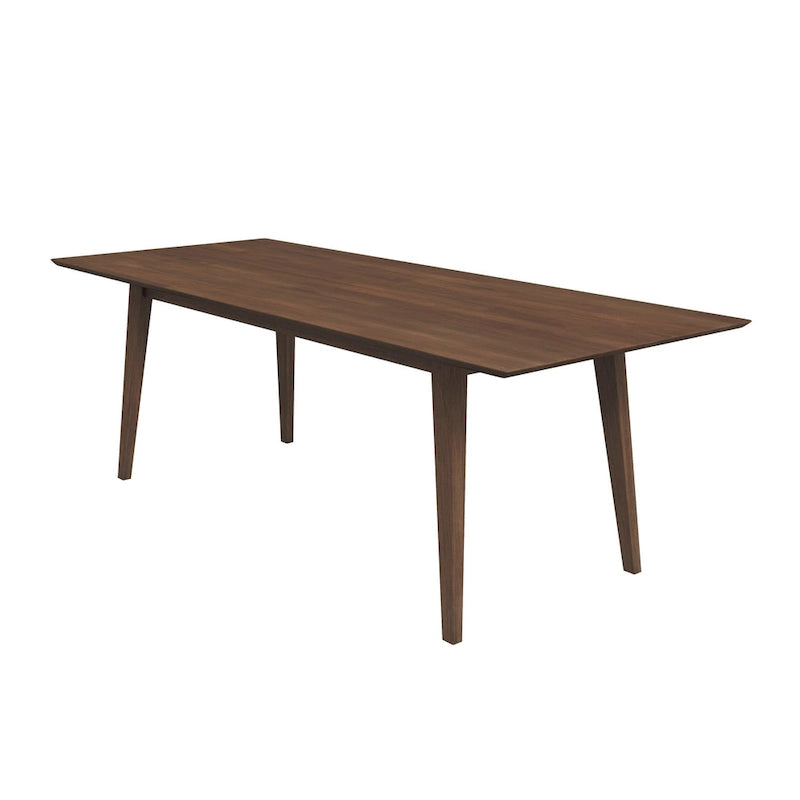 Table de salle à manger rectangulaire en noyer massif avec pieds amovibles – 8 places