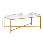 Table basse à cadre géométrique en acier bronze bruni / laiton / gris canon de fusil / argent avec plateau en verre ou en métal – Simple