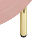 Bahut à 3 portes festonnées en MDF blanc / rose / indigo avec étagères réglables et pieds en métal doré