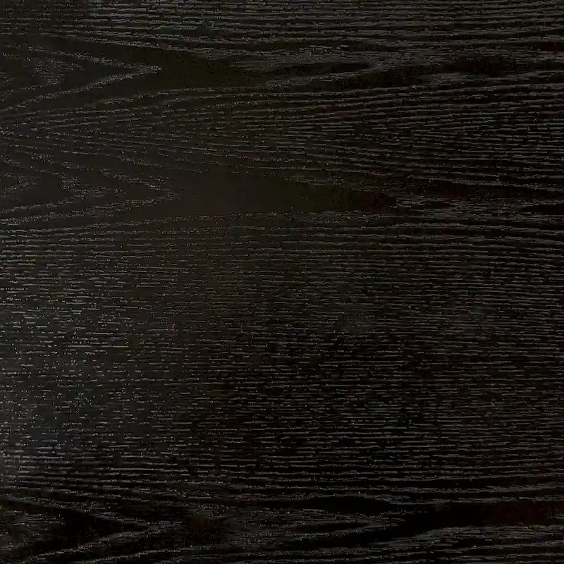 Meuble TV en placage teinté frêne anglais / noir avec 2 étagères ouvertes et gestion des câbles – 119 cm