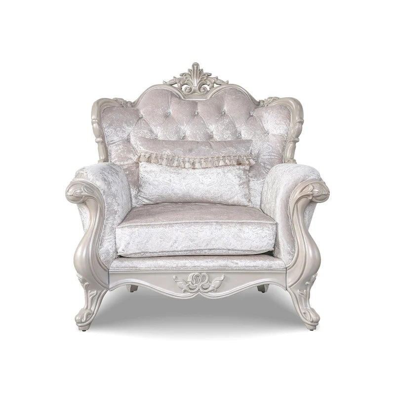 Fauteuil d'appoint traditionnel à oreilles avec dossier capitonné – Une place
