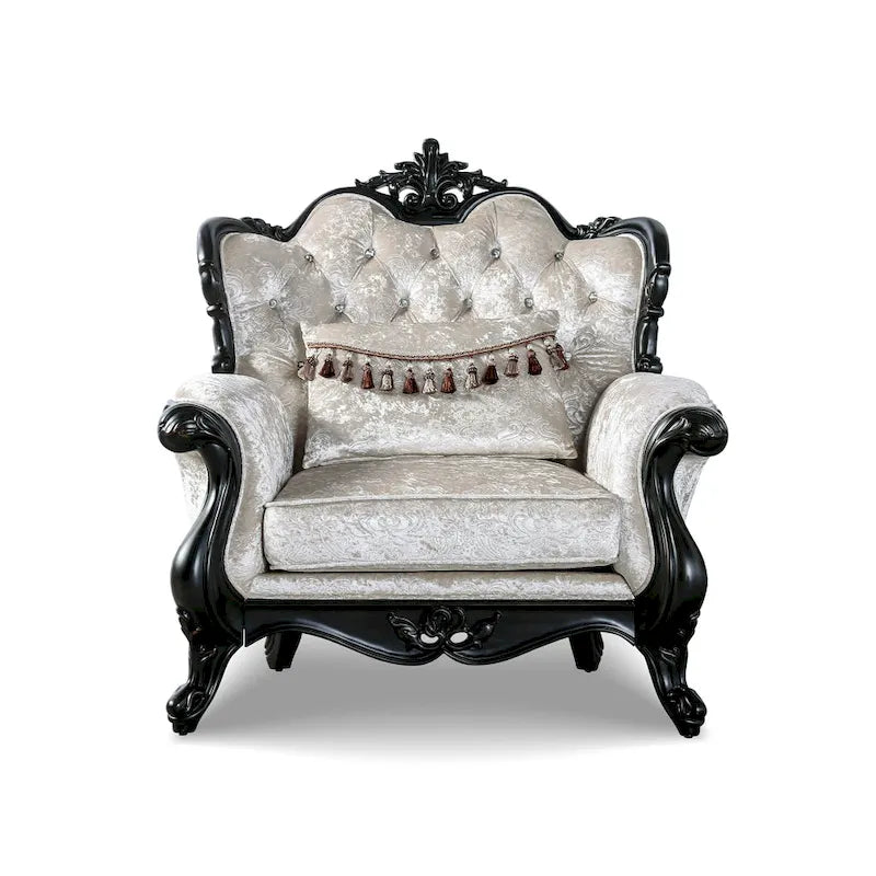 Fauteuil d'appoint traditionnel à oreilles avec dossier capitonné – Une place
