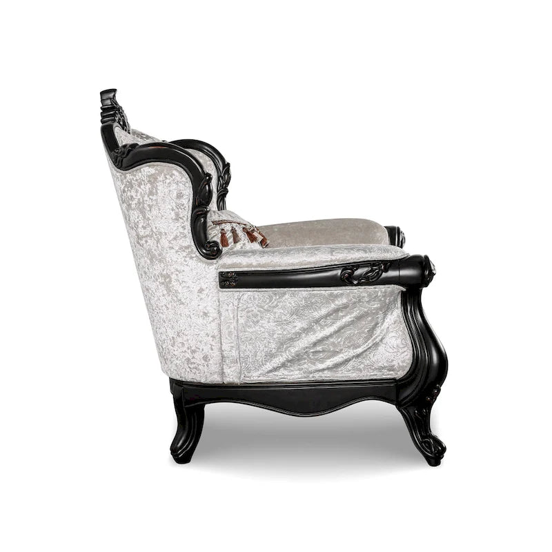 Fauteuil d'appoint traditionnel à oreilles avec dossier capitonné – Une place