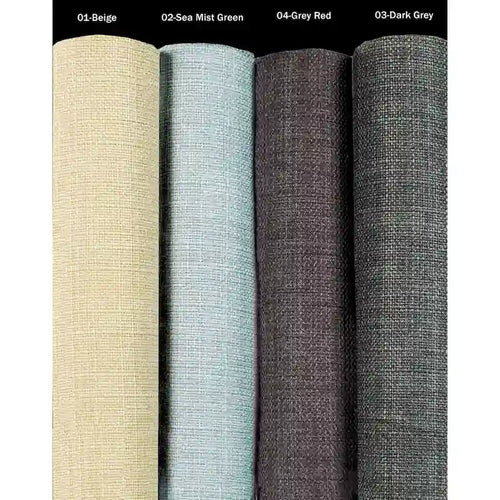 Pouf carré en coton capitonné Beige / Vert / Gris / Gris foncé – Unité