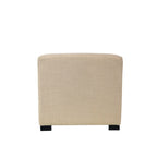 Pouf carré en coton capitonné Beige / Vert / Gris / Gris foncé – Unité