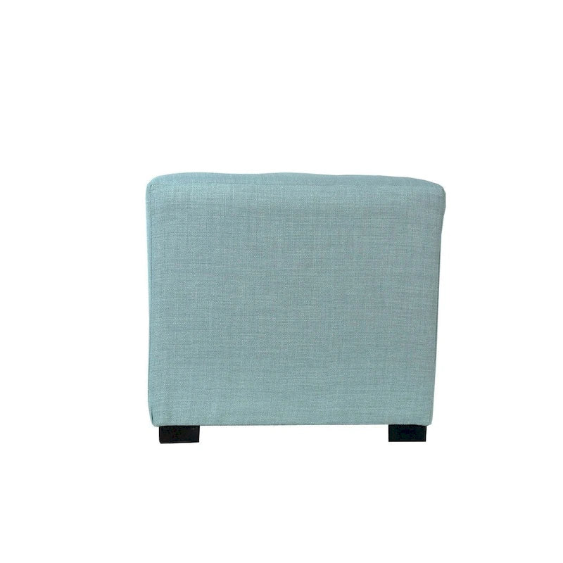 Pouf carré en coton capitonné Beige / Vert / Gris / Gris foncé – Unité