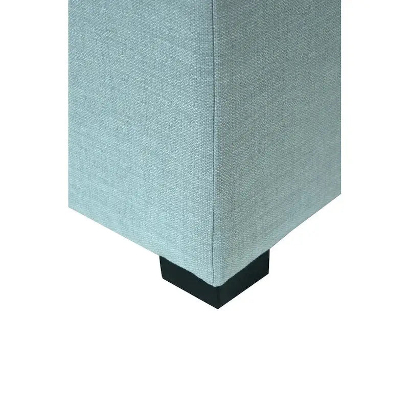 Pouf carré en coton capitonné Beige / Vert / Gris / Gris foncé – Unité