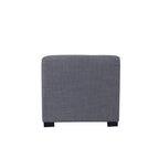 Pouf carré en coton capitonné Beige / Vert / Gris / Gris foncé – Unité