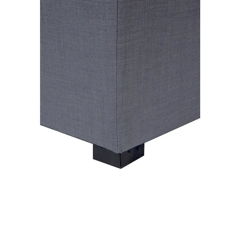 Pouf carré en coton capitonné Beige / Vert / Gris / Gris foncé – Unité