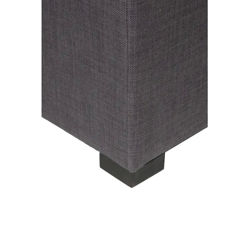 Pouf carré en coton capitonné Beige / Vert / Gris / Gris foncé – Unité