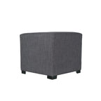 Pouf carré en coton capitonné Beige / Vert / Gris / Gris foncé – Unité