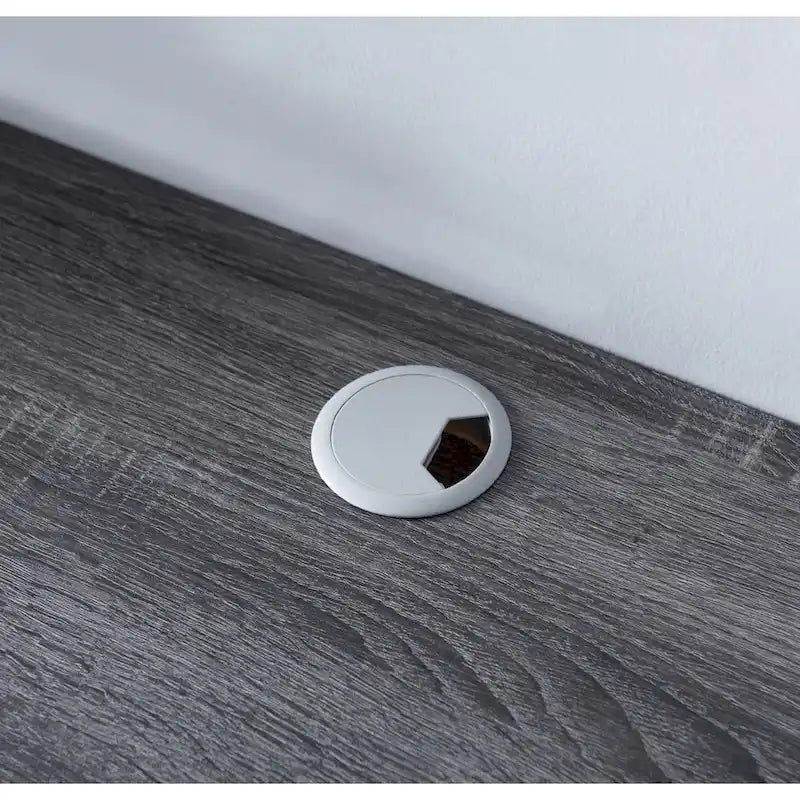 Meuble TV mural 60" avec 2 étagères ouvertes – Chêne vieilli / Cappuccino / Gris patiné / Noir