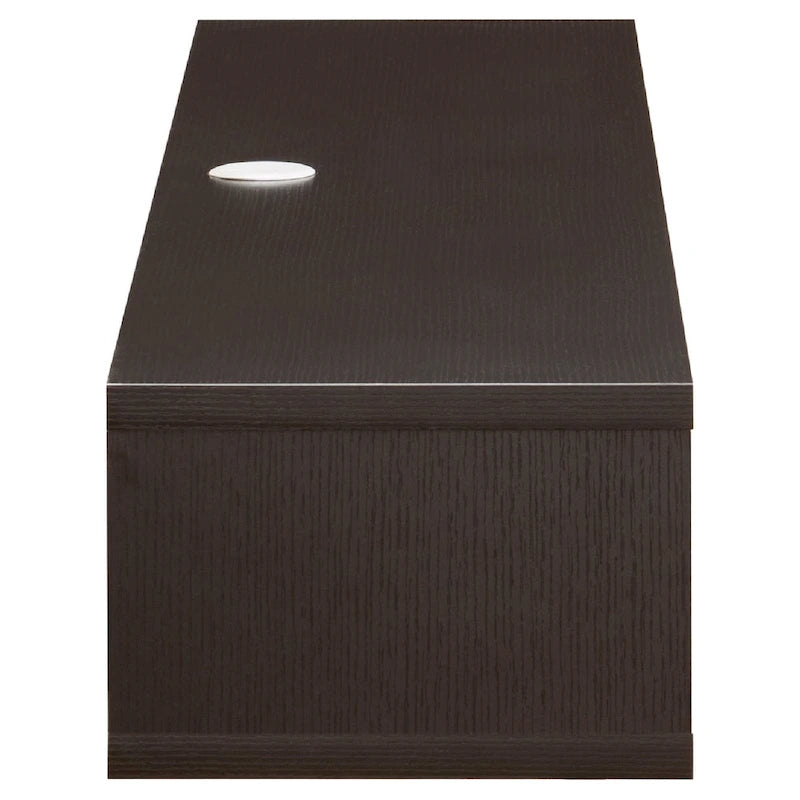 Meuble TV mural 60" avec 2 étagères ouvertes – Chêne vieilli / Cappuccino / Gris patiné / Noir