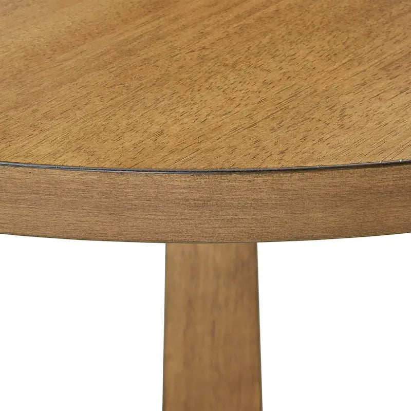 Table à manger ronde à piédestal bicolore antique noir/baie/blanc/denim/gris/sauge/chêne – 4 places