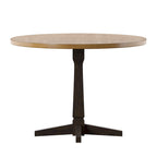 Table à manger ronde à piédestal bicolore antique noir/baie/blanc/denim/gris/sauge/chêne – 4 places