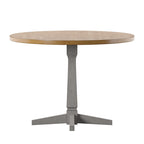 Table à manger ronde à piédestal bicolore antique noir/baie/blanc/denim/gris/sauge/chêne – 4 places