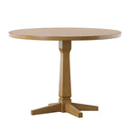 Table à manger ronde à piédestal bicolore antique noir/baie/blanc/denim/gris/sauge/chêne – 4 places