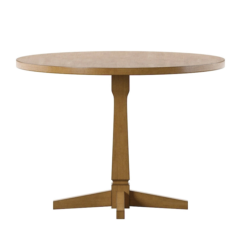 Table à manger ronde à piédestal bicolore antique noir/baie/blanc/denim/gris/sauge/chêne – 4 places