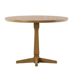 Table à manger ronde à piédestal bicolore antique noir/baie/blanc/denim/gris/sauge/chêne – 4 places