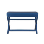 Bureau d'écriture monoposte en MDF et pin X-Frame, coloris turquoise/marine/gris, avec 2 tiroirs