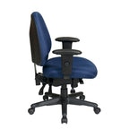 Chaise de bureau ergonomique noire à dossier mi-haut avec support lombaire, accoudoirs réglables, dossier à cliquet et certifiée Greenguard – Unique