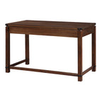 Bureau d'écriture industriel rustique marron/blanc cassé avec 3 tiroirs – 122 cm L