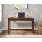 Bureau d'écriture industriel rustique marron/blanc cassé avec 3 tiroirs – 122 cm L