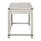 Bureau d'écriture industriel rustique marron/blanc cassé avec 3 tiroirs – 122 cm L