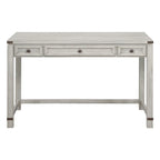 Bureau d'écriture industriel rustique marron/blanc cassé avec 3 tiroirs – 122 cm L