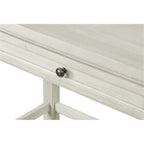 Bureau d'écriture industriel rustique marron/blanc cassé avec 3 tiroirs – 122 cm L