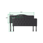 Tête de lit de taille Queen ajustable capitonnée, de couleur blanc/gris foncé/noir/espresso/crème/gris clair – 2 personnes