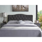 Tête de lit de taille Queen ajustable capitonnée, de couleur blanc/gris foncé/noir/espresso/crème/gris clair – 2 personnes